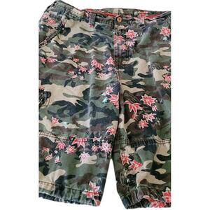 Jordan Craig Cargo Shorts Mens 42 Camouflage Long Baggy Relaxed Leg Ties